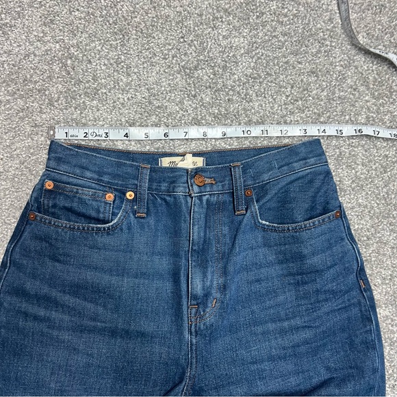 Madewell Jeans Womens 26 Baggy Straight High Rise Cropped Medium Wash - Picture 10 of 10